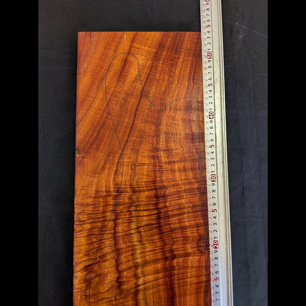 ハワイアンコア 4A+ カーリー エレキギター材 #KOA-EDT-020 : ドロップ